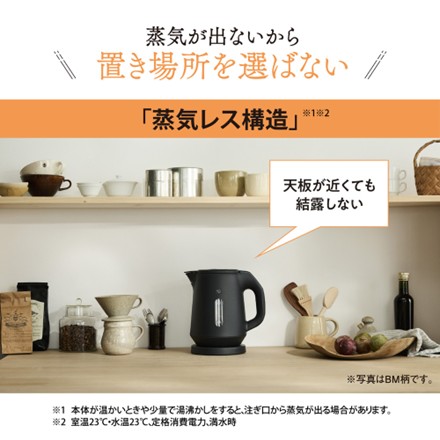 〈象印〉 電気ケトル（ペールホワイト）