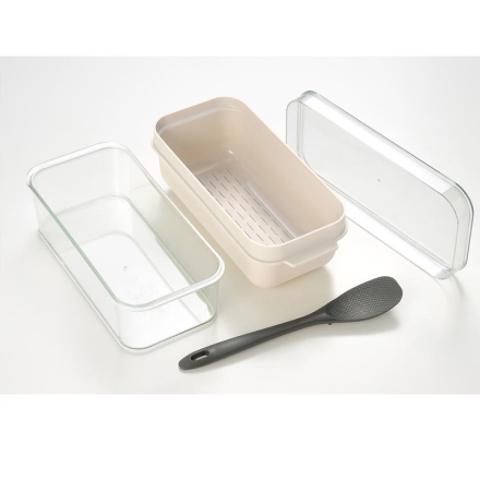 ぬかどこボックス サイズ（約）＝幅29.6×奥行13.2×高さ10.5ｃｍ