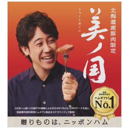 お歳暮のし付き 北海道 プレミアム 美ノ国 ＵＫＨ－38 熟成ロースハム45g、熟成ベーコン48g、肩ロース生ハム30g、熟成ビアシンケン40g、熟成あらびきステーキ47g、熟成あらびきウインナー・白い熟成あらびきウインナー 各60g