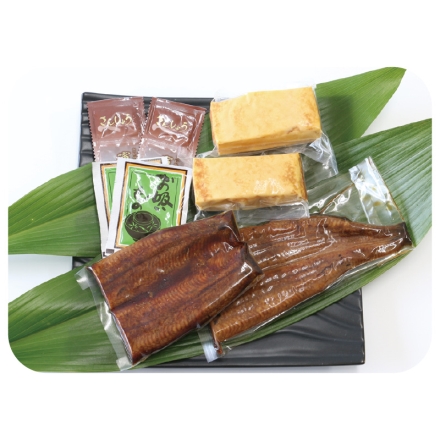 浜松・浜名湖うな玉丼セット うなぎ蒲焼110g・玉子焼120g・さんしょう付蒲焼のたれ・粉末お吸い物 各2