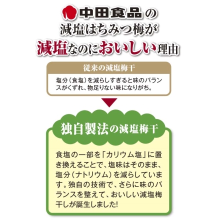 中田食品 紀州の完熟南高梅 減塩はちみつ梅 500ｇ