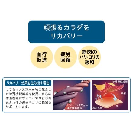 リカバリーケアレディース 7分袖 サックス Ｍ