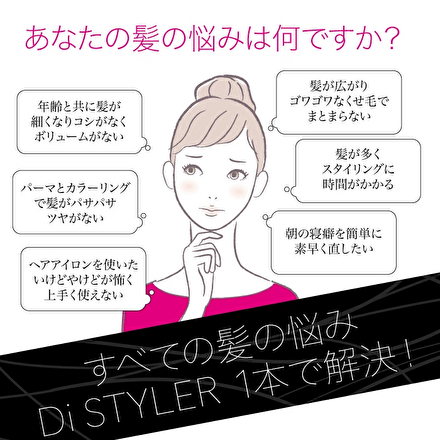 Di STYLER ブラシ型ヘアアイロンドライヤー KLH-D01 Di Mist1本セット