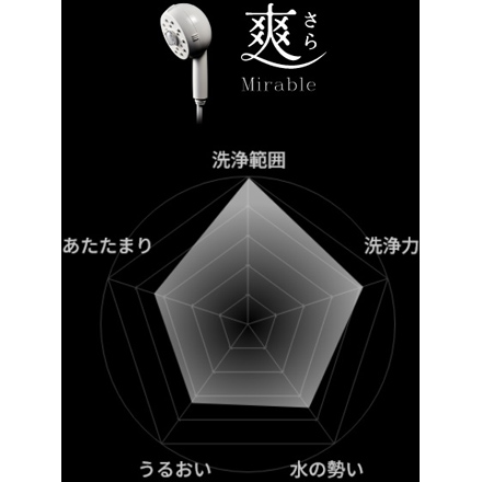 Mirable爽（さら）シャワーヘッド FBSM-AC2-WSC