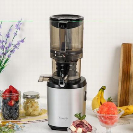 クビンス ハンズフリースロージューサー AUTO6 ホワイトシルバーマット KHS-660SP