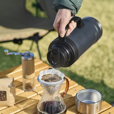アイリスオーヤマ ＨＵＧＥＬ 真空断熱マグボトル １９００ｍｌ チャコールグレー HSB-1900