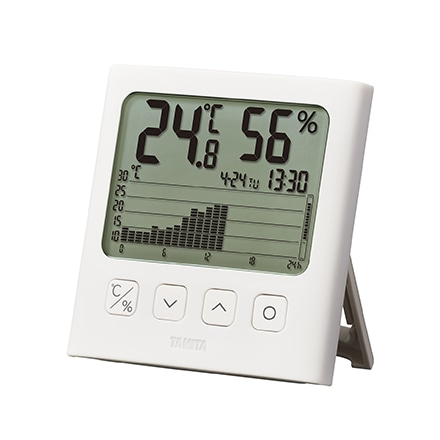 タニタ デジタルグラフ付温湿度計 TT-580-WH