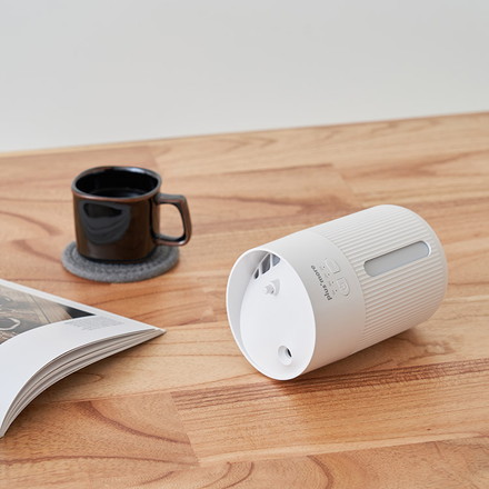 plusmore プラスモア 倒れても水がこぼれにくい充電式コードレス上部給水加湿 ペールレッド PBAHF004