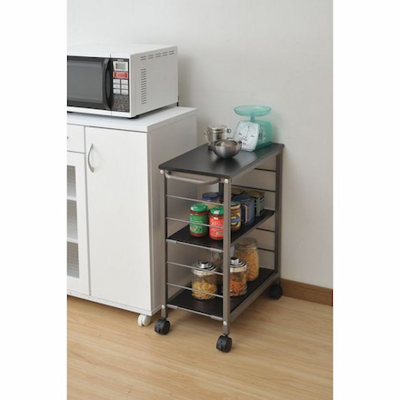 山善（YAMAZEN） 棚が動かせるキッチンワゴン