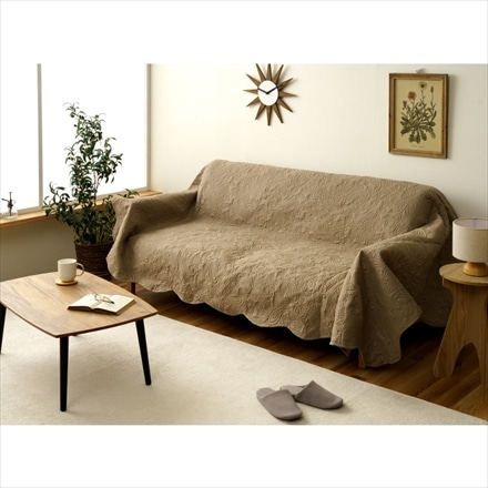 洗濯機で洗えるマルチカバー ペイズリー 200×250cm ブルー