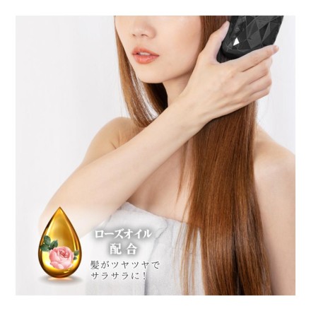 絡まない U-niダイヤカットヘアブラシ リッチブラック