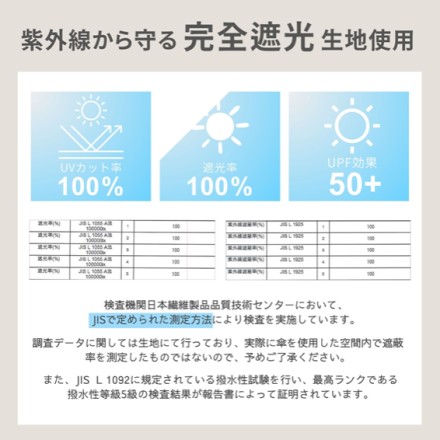 超軽量カーボン 完全遮光 晴雨兼用傘 aero グレー