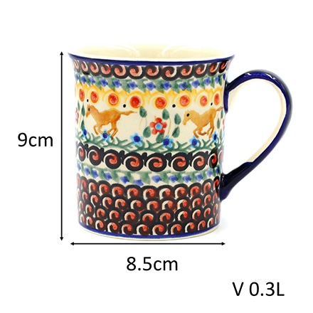 ポーリッシュポタリー マグカップ D 8.5cm V 0.3-B43 Millena ミレナ社