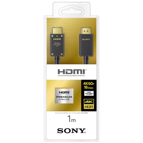 ソニー HDMIケーブル イーサネット対応 プレミアム HIGH SPEED 1.0m DLC-HX10XF