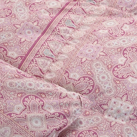 西川 羽毛掛けふとん （ ホワイトダック 85% ） ダブルサイズ 190×210cm ピンク
