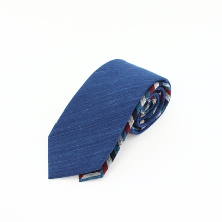 これいい和 日本の織物ネクタイ 藍染 ～会津木綿～ てりしま ※他柄あり
