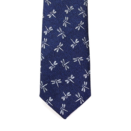 これいい和 日本の織物ネクタイ 藍染 ～郡内織～ とんぼ ※他柄あり