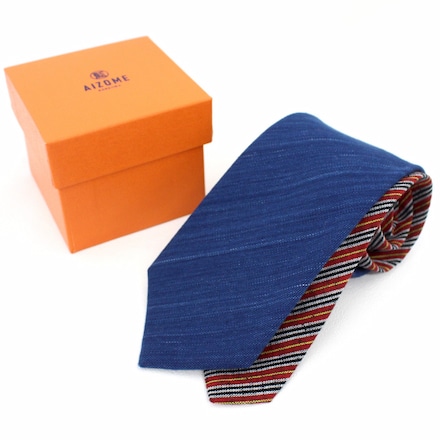 これいい和 日本の織物ネクタイ　藍染　～ 三河木綿 ～