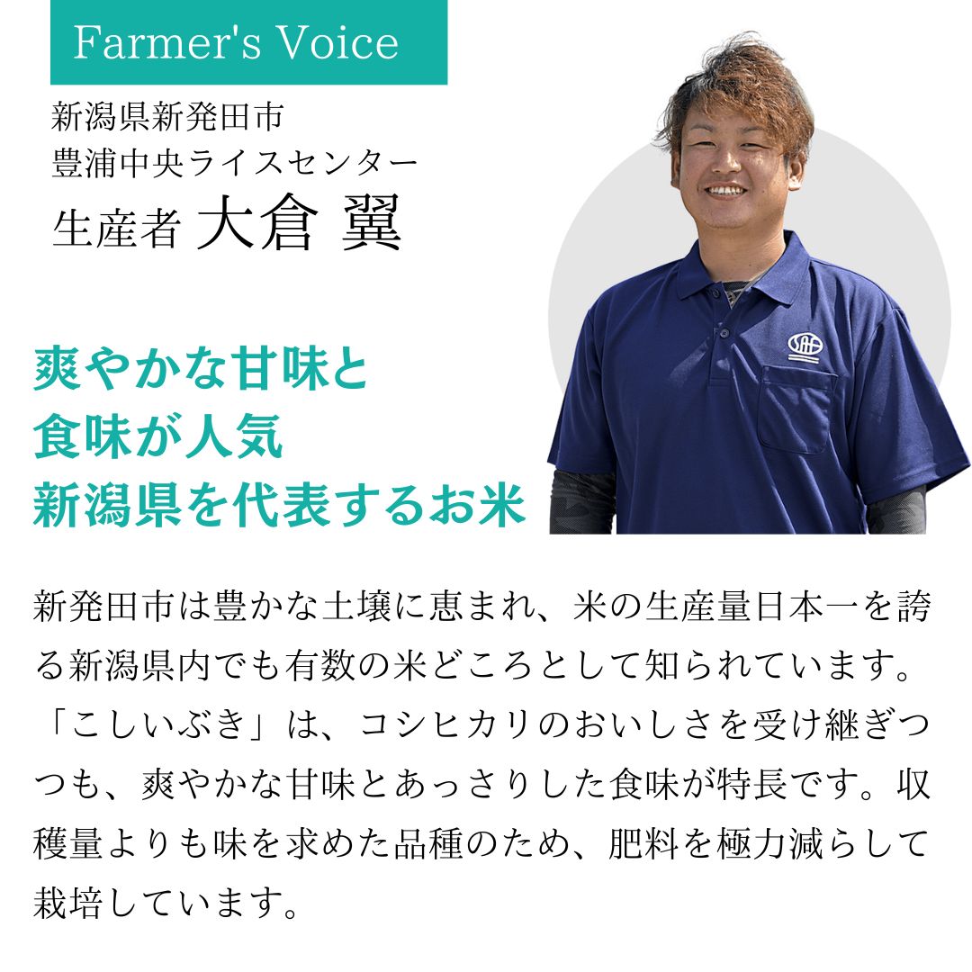 新潟県新発田産 スマート米 こしいぶき 無洗米玄米 (残留農薬不検出) 5.0kg 令和5年産