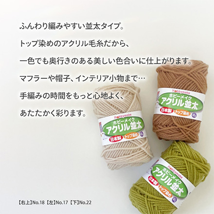 毛糸 並太 アクリル100% 日本製 ＨＭアクリル No21