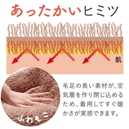 極暖頭すっぽりフード マスク付き ブラウン