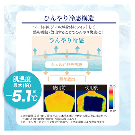 ひんやり ジェルキャリー 背中用 保冷剤 ブルー