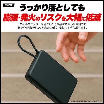 新世代個体電池 モバイルバッテリー 10000mAh ブラック