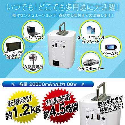 コンパクトマルチ ポータブル電源 防災グッズ 停電対策 アウトドア