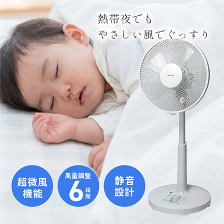 TEKNOS テクノス リビングフルリモコン扇 DCモーター 30cm グレー KI-360DC(G)