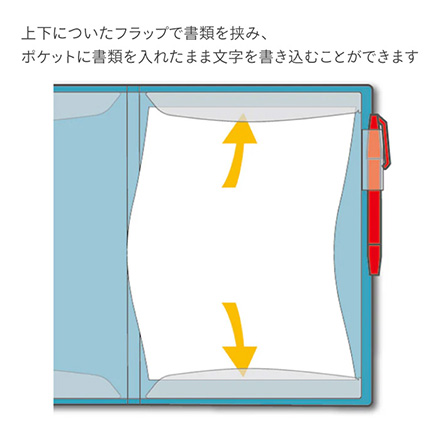 キングジム クリアーファイル カキコ A4 タテ型 40ポケット 黒 FDC