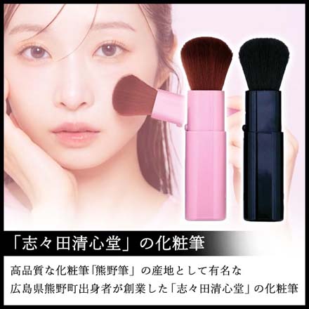 HNB メイクブラシ スライド フェイスブラシ クロ
