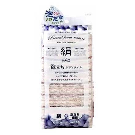 HNB 泡立ち ボディタオル 絹