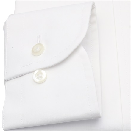 形態安定 レギュラーカラー 長袖 ビジネスワイシャツ 首回り37cm-裄丈80cm