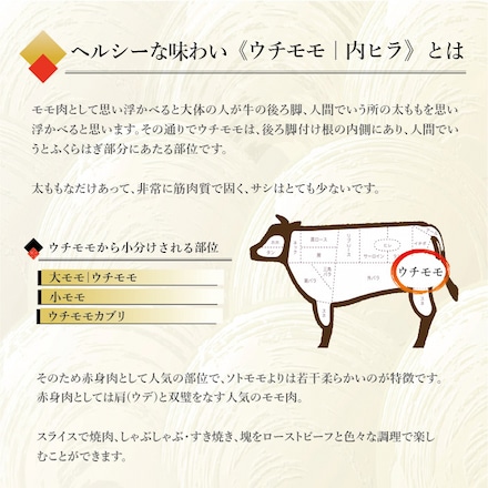 仙台牛 もも肉スライス 250g A5 BMS12和牛限定 最高級黒毛和牛の 薄切りスライス しゃぶしゃぶ・ すき焼き用