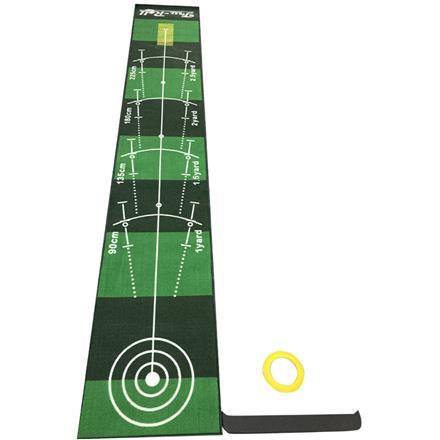 トゥルーロール ゴルフ 補助ガイドライン付 全長3m パターマット ストッパー付属 シリコン製カップ付属 練習器具 3m