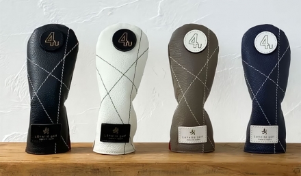 ラヘラ ゴルフ ランダムステッチ L-593 レザー ユーティリティー用 ヘッドカバー カフェオレ