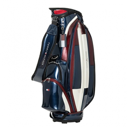 トミーヒルフィガー ゴルフ THMG5FC1 エナメルスポーツ カート キャディバッグ トリコロール(90)