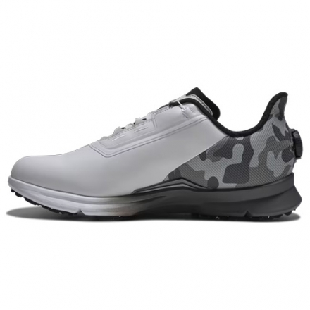 フットジョイ フューエル BOA 55396 スパイクレス ゴルフシューズ ホワイト×ブラックカモ 25.5cm