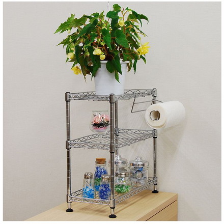 スチールラック ミニラック 二段 幅45 奥行き25 高さ45 シェルフ ワイヤー オープンラック コンパクト