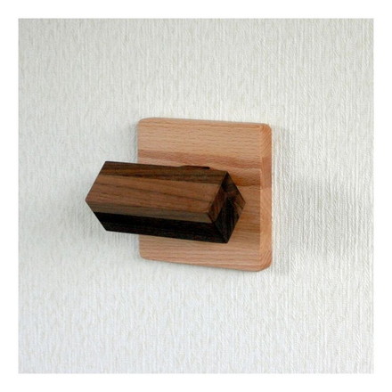 Latree(ラトレ) TILEシリーズ 無垢の印鑑スタンドクロスピン使用タイプ 壁掛け ビーチ+ウォールナット材 ウォールラック