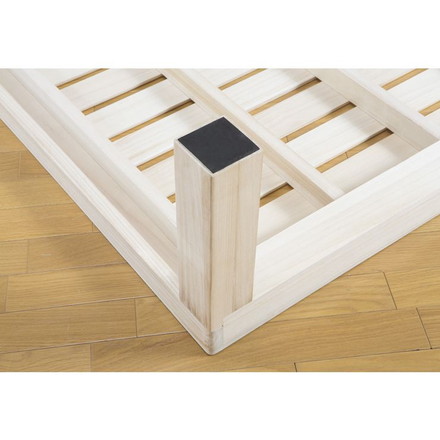 総桐 脚付きセミシングル すのこベッド 総桐 天然木 すべて桐 ベッドフレーム ヘッドレス ナチュラル ベッド下収納