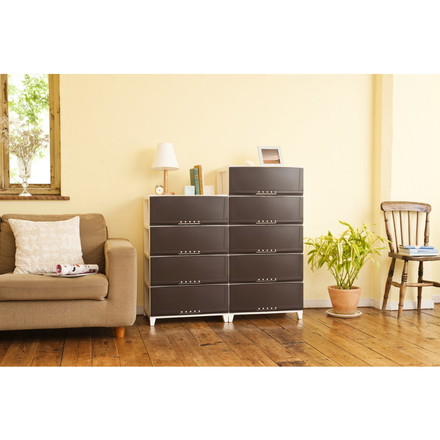 天馬 プロフィックス ルームケース 5404 ブラウン 衣類収納 収納ケース チェスト クローゼット収納 押し入れ収納