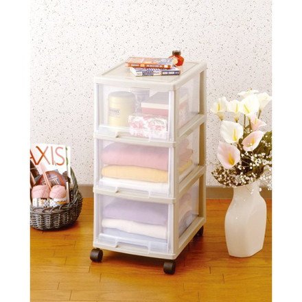 天馬 ユニフィット深3段 カプチーノ 衣類収納 収納ケース チェスト クローゼット収納 押し入れ収納 押入れ収納