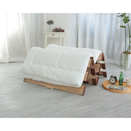 天然木 桐製 4つ折りすのこベッド セミシングル 幅80 布団も干せる 軽量 折りたたみベッド 薄型 すのこベッド