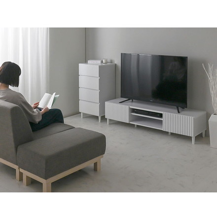 アランローボードALN35-150L WH ホワイト 幅148cm テレビ台 テレビボード ローボード TV台