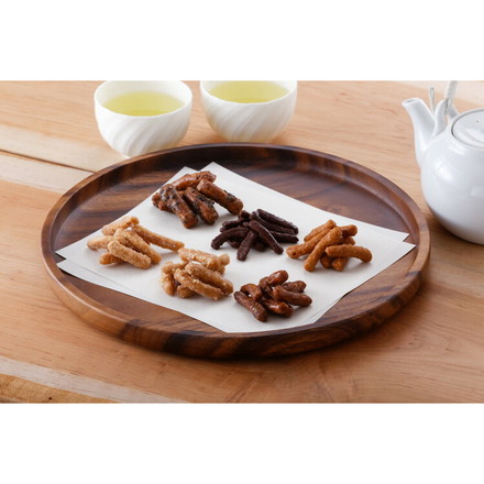 かりんとう詰合せ 黒ごまかりんとう45g×1個、黒糖かりんとう45g×1個、牛乳かりんとう45g×1個、ピーナッツかりんとう45g×1個、チョコかりんとう45g×1個、キャラメルかりんとう45g×1個