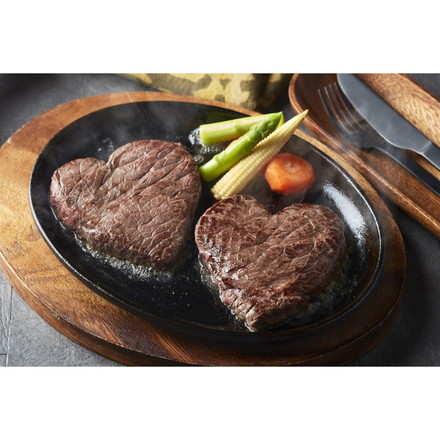 国産牛 ハート形ステーキ モモステーキ×3枚（計360g）