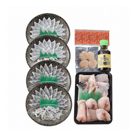 「関とら本店」 ふく薄造りとちり鍋詰合せ 530g ふぐ 新生活 お祝い お取り寄せ