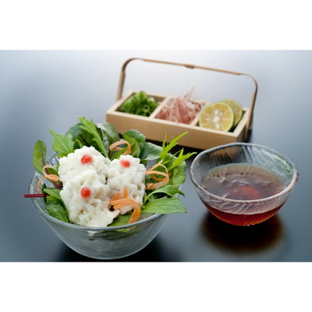 徳島 「吟月」 天然はも湯引きと炙り詰合せ はも湯引き50g×3、梅肉10g×3、あぶり鱧50g×3、梅塩5g×3