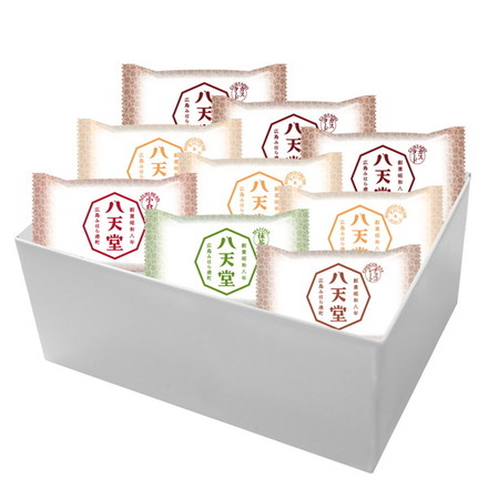 広島 八天堂 フローズンくりーむパン 9個 詰合せ カスタード×3、生クリーム＆カスタード×3、抹茶×1、小倉×1、チョコレート×1
